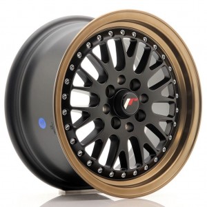 JR10 15x7 ET30 4x100/108 Matt Black w/Bronze Lip - Japan Racing - Κωδικός: JR-4020