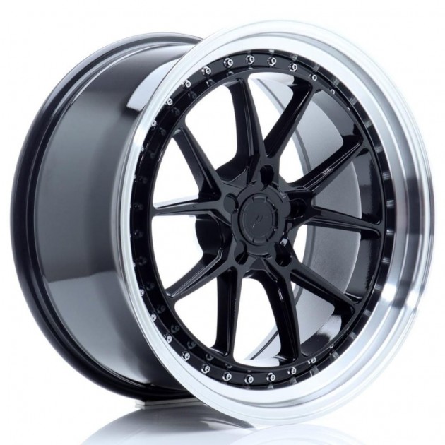 JR39 18x10.5 ET15-22 5H BLANK Glossy Black w/Machined Lip - Japan Racing - Κωδικός: JR-33060