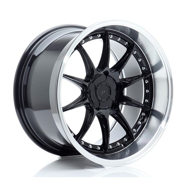 JR41 18x10.5 ET15-25 5H BLANK Glossy Black w/Machined Lip - Japan Racing - Κωδικός: JR-33270