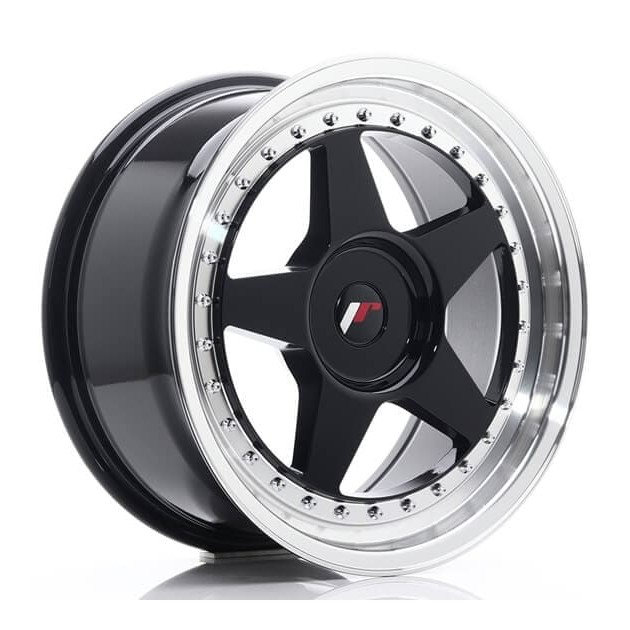 JR6 18x8.5 ET20-40 BLANK Glossy Black w/Machined Lip - Japan Racing - Κωδικός: JR-35410