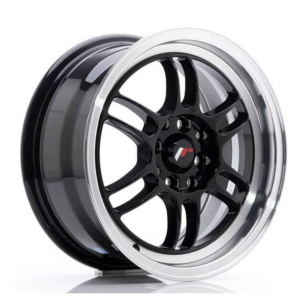 JR7 15x8 ET35 4x100/114 Glossy Black w/Machined Lip - Japan Racing - Κωδικός: JR-35590