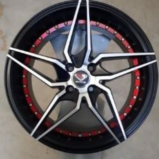 ZA 7.5-17 4X100 35x73.1 LM101 Satin Black ETmachinedface  CB red inner lip | Κωδικός: DC75171035BRR