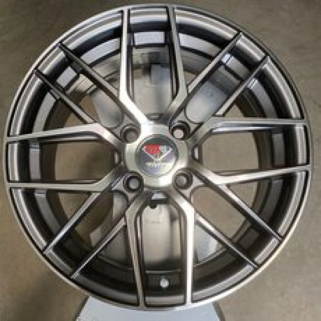 ZA 6.5-15 4X100 38x73.1 STW555S Gunmetal machined polished DGM+M ET CB | Κωδικός: DC5554100DGM