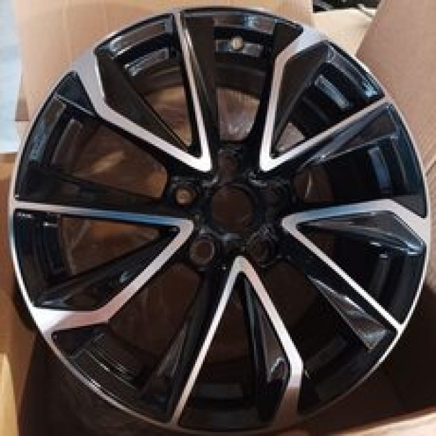 ZA 7.5x17 5x114.3 45x60.1 Black diamond cut 7156 (220)  ET TOYOTA Style (flat hole) CB | Κωδικός: RI-177156-01