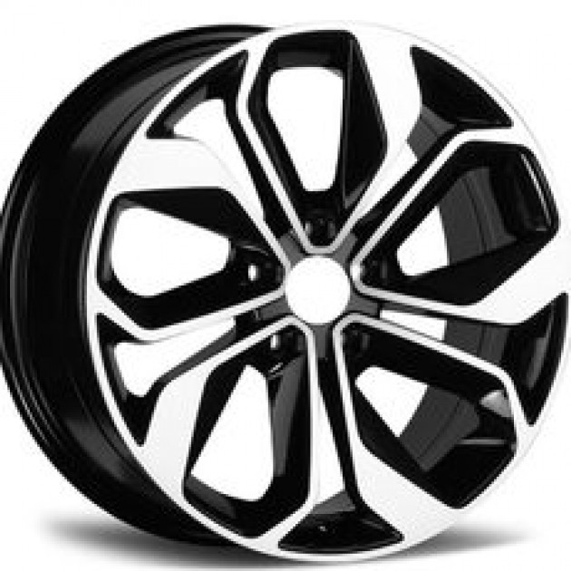 ZA 7.5x18 5x114.3 45x66.1 Black with diamond cut 323  ET RENAULT Style CB | Κωδικός: CPE-RC323-01